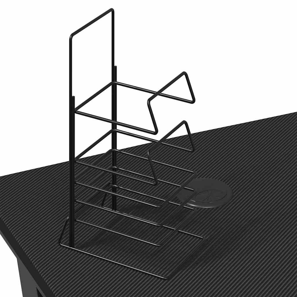 Gaming-Schreibtisch mit K-Gestell Schwarz 90x60x75 cm