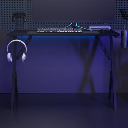 Gaming-Schreibtisch mit Y-Gestell Schwarz und Rot 110x60x75 cm