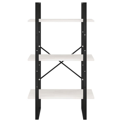 Standregal Weiß 60x30x105 cm Massivholz Kiefer