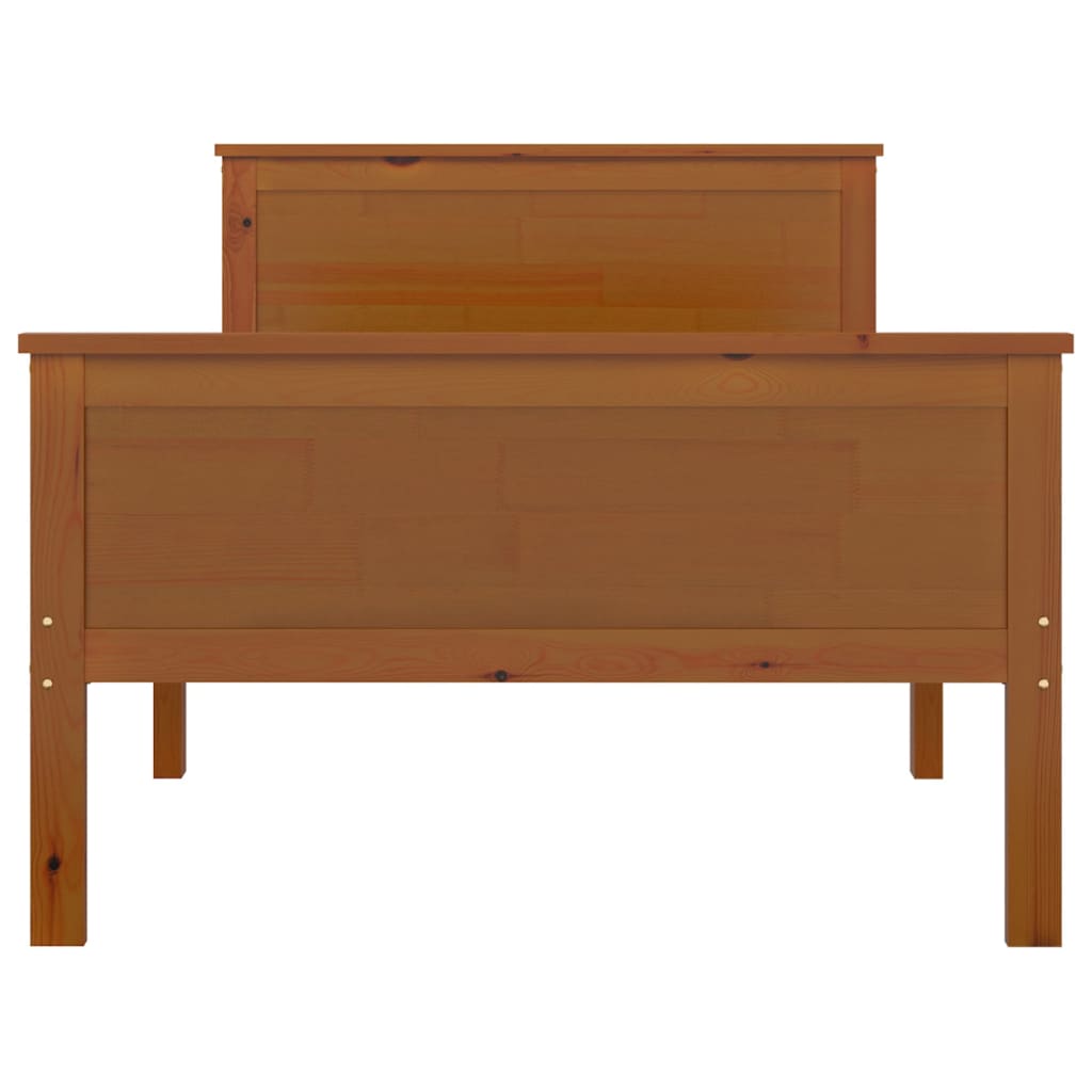 Massivholzbett Honigbraun Kiefer 90x200 cm