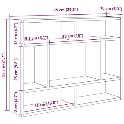 Wandregal Sonoma-Eiche 75x16x55 cm Holzwerkstoff