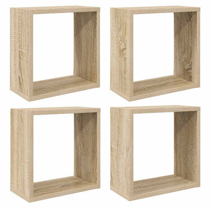 Würfelregale 4 Stk. Sonoma-Eiche 30x15x30 cm