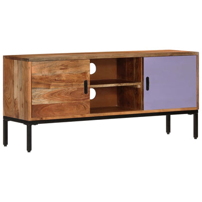 TV-Schrank Honigbraun und Grau 110x30x50 cm Massivholz Akazie