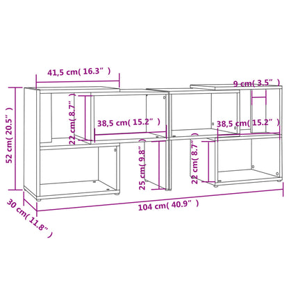 TV-Schrank Hochglanz-Grau 104x30x52cm Holzwerkstoff