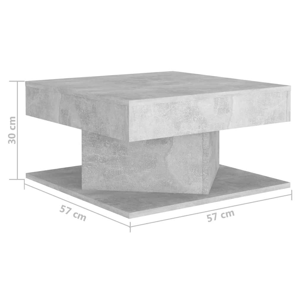 Couchtisch Betongrau 57x57x30 cm Holzwerkstoff