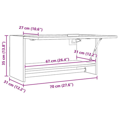 Kleiderschrank Weiß 70x32,5x35 cm Holzwerkstoff