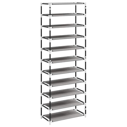 Schuhschrank Grau 60x30x166 cm Stoff