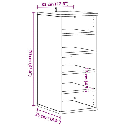 Schuhschrank Weiß 31,5x35x70 cm Holzwerkstoff