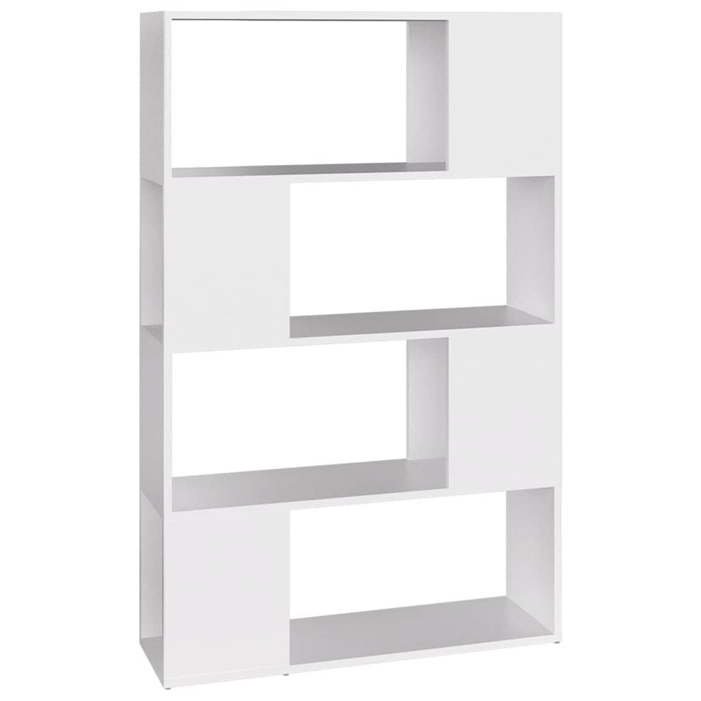 Bücherregal Raumteiler Weiß 80x24x124,5 cm Holzwerkstoff