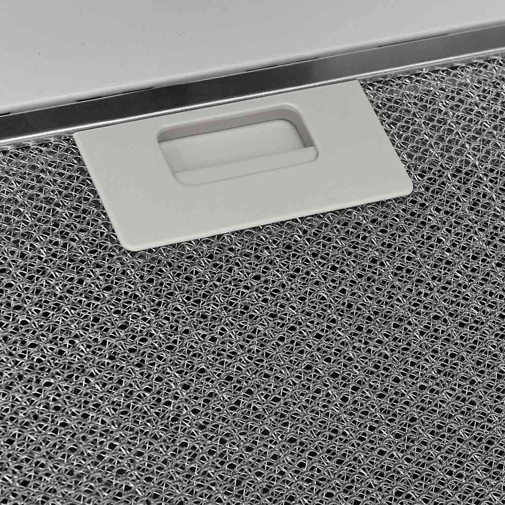 Dunstabzugshaube 60 cm Stahl und Hartglas Weiß