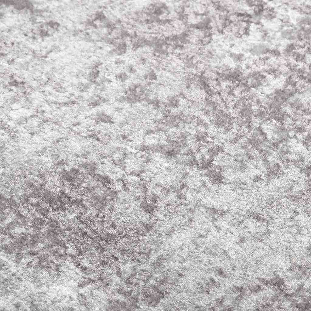 Teppich Waschbar 80x150 cm Grau Rutschfest