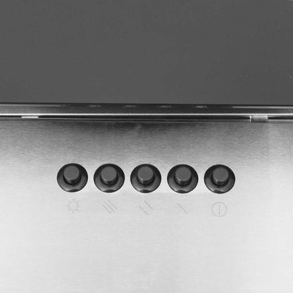 Dunstabzugshaube 60 cm Edelstahl und Hartglas Silbern