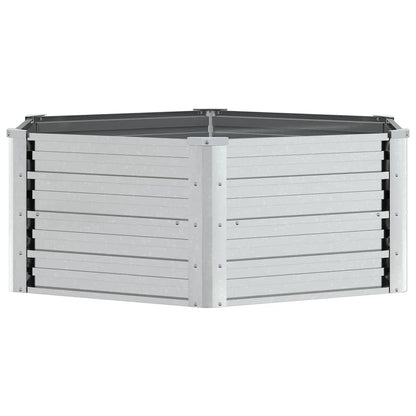 Garten-Hochbeet 129x45 cm Verzinkter Stahl Silber
