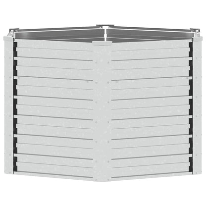 Garten-Hochbeet 129x77 cm Verzinkter Stahl Silber