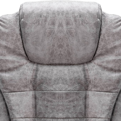 Bürostuhl mit Massagefunktion Hellgrau Wildleder-Optik