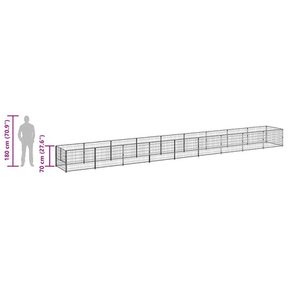 Hundezwinger Silbern 9 m² Stahl