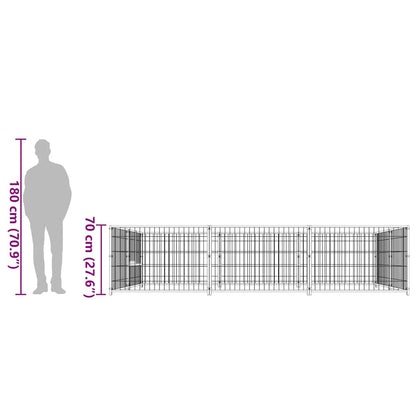 Hundezwinger Schwarz 6 m² Stahl