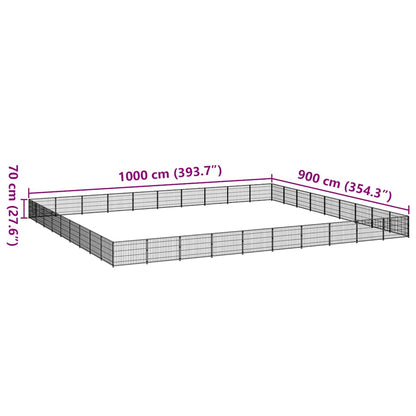 Hundezwinger Schwarz 90 m² Stahl