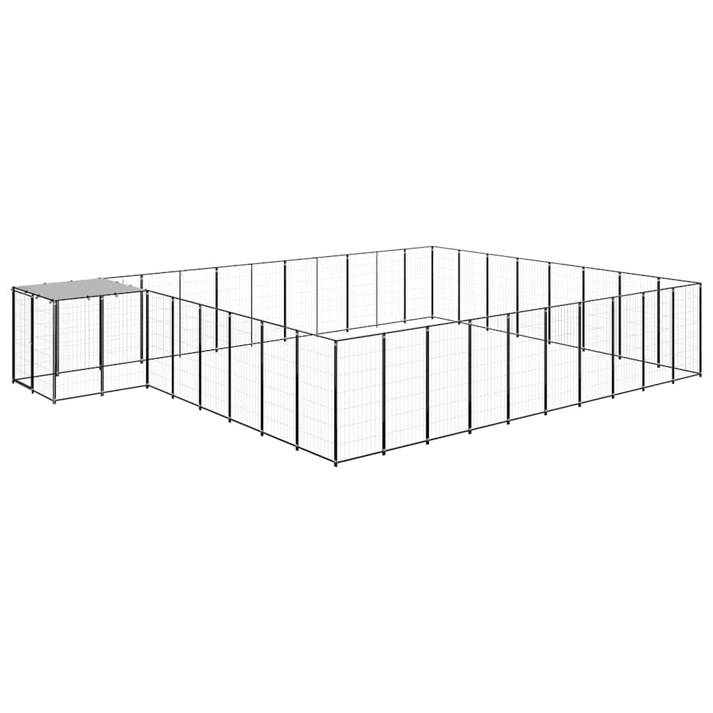 Hundezwinger Schwarz 25,41 m² Stahl