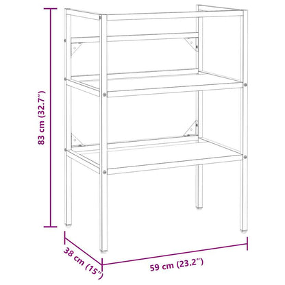 Badezimmer Waschtischgestell Weiß 59x38x83 cm Eisen