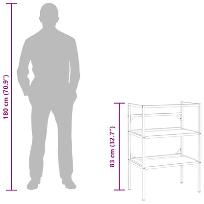 Badezimmer Waschtischgestell Weiß 59x38x83 cm Eisen