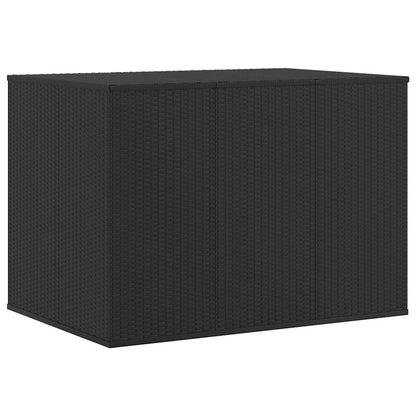 Garten-Kissenbox PE Rattan 145x100x103 cm Schwarz