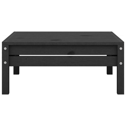 5-tlg. Garten-Lounge-Set Schwarz Massivholz Kiefer