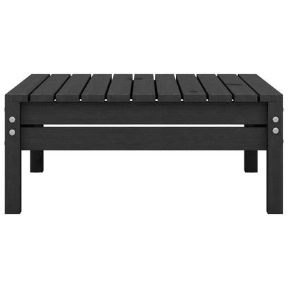 5-tlg. Garten-Lounge-Set Schwarz Massivholz Kiefer