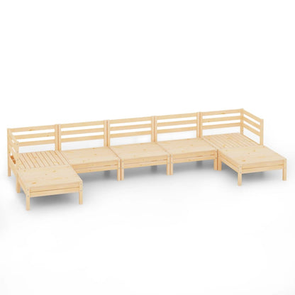 7-tlg. Garten-Lounge-Set Massivholz Kiefer