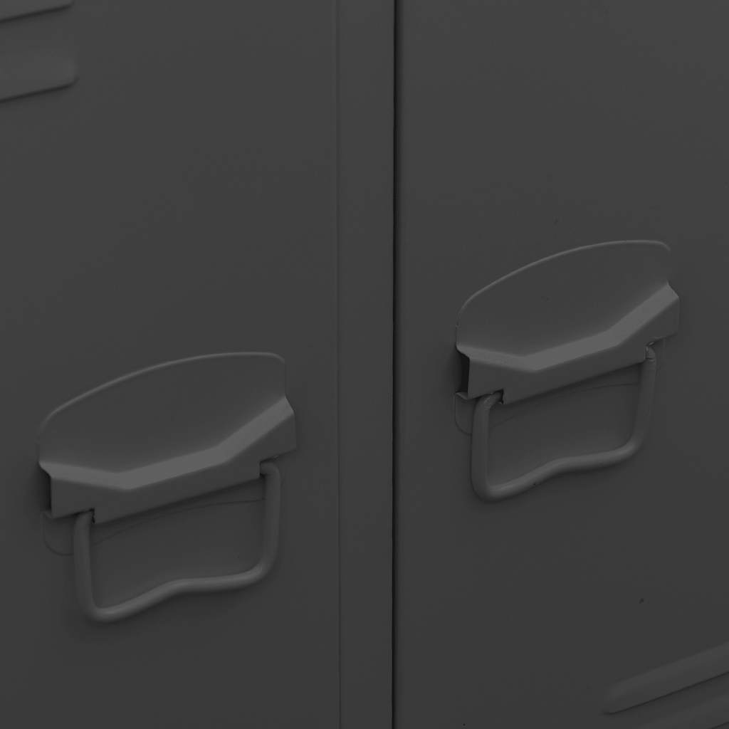 Kleiderschrank Industrie-Stil Anthrazit 67x35x107 cm Stahl