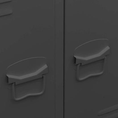 Kleiderschrank Industrie-Stil Anthrazit 67x35x107 cm Stahl