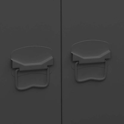 Industrial Kleiderschrank Schwarz 90x50x180 cm Metall