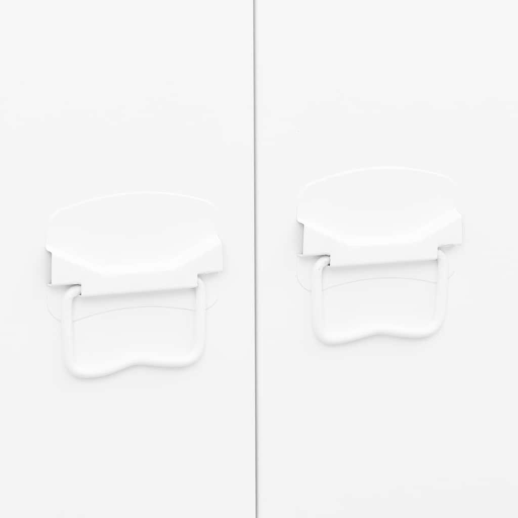 Industrial Kleiderschrank Weiß 90x50x180 cm Metall