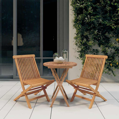 3-tlg. Garten-Essgruppe Massivholz Teak