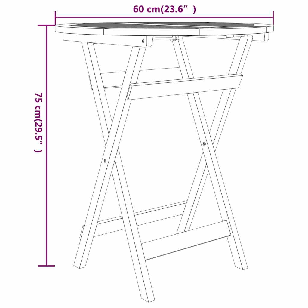 3-tlg. Garten-Essgruppe Massivholz Teak