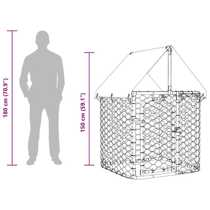 Outdoor-Hundezwinger mit Dach 100x100x150 cm