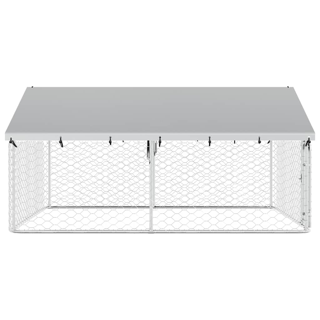 Outdoor-Hundezwinger mit Dach 300x300x150 cm