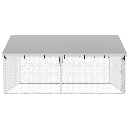 Outdoor-Hundezwinger mit Dach 300x300x150 cm