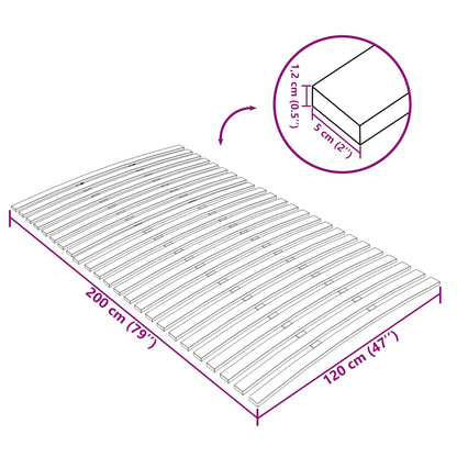Bettlattenrost Ersatz mit 24 Latten 120x200 cm