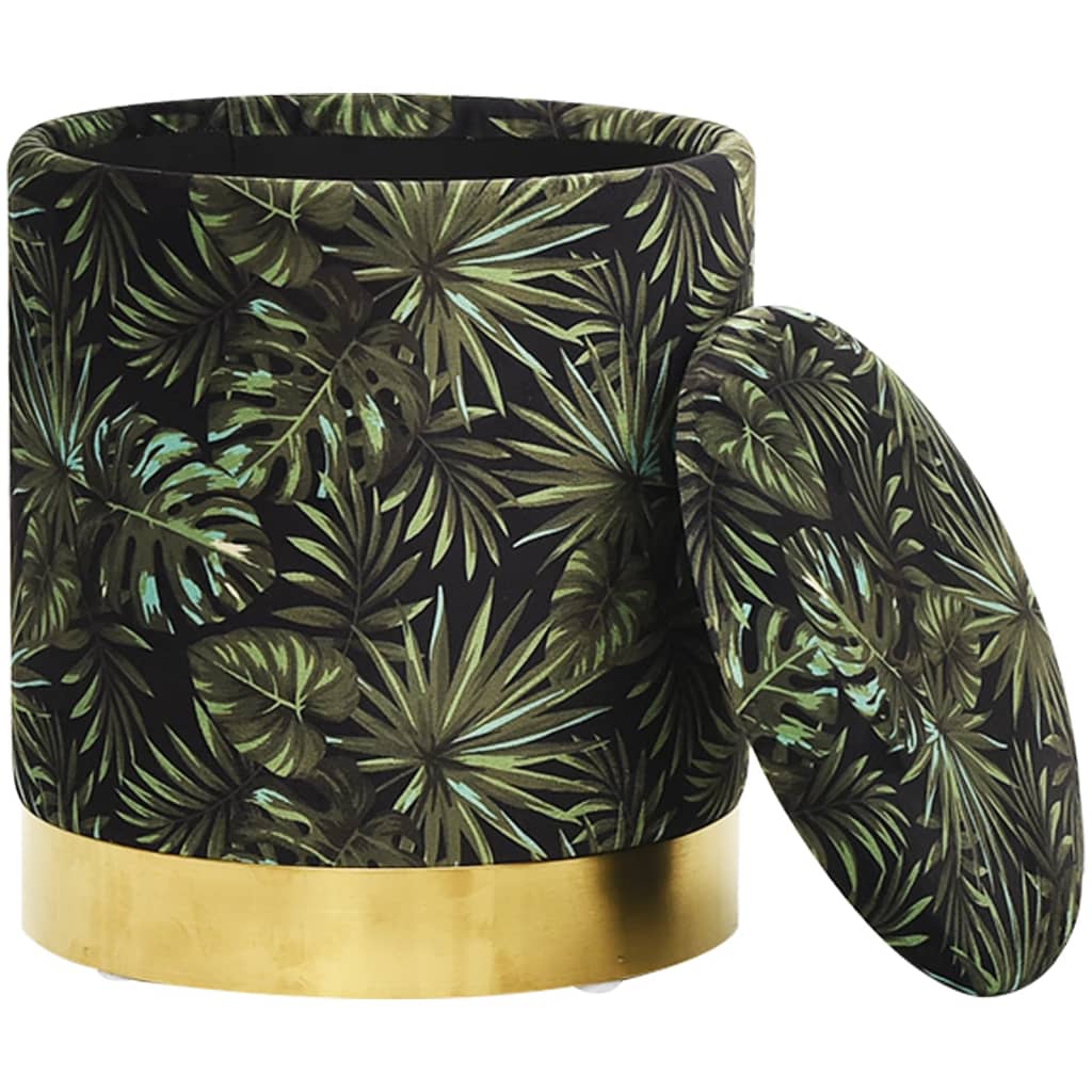 Runder Aufbewahrungshocker Mehrfarbig Stoff 31 x 37 cm