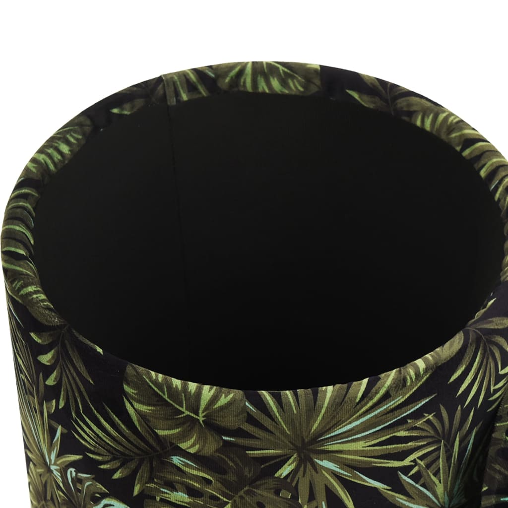 Runder Aufbewahrungshocker Mehrfarbig Stoff 31 x 37 cm