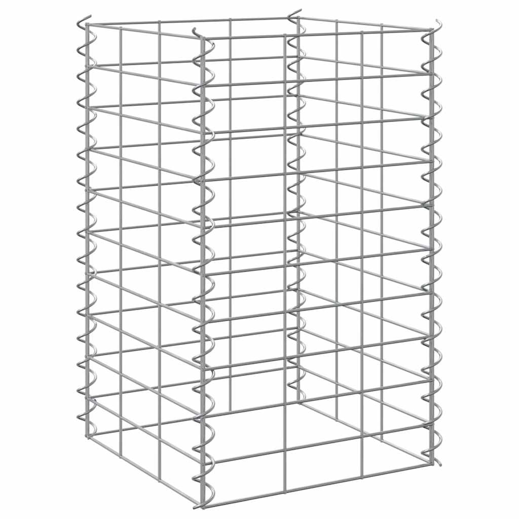 Gabionen-Hochbeete 3 Stk. 30x30x50 cm Eisen