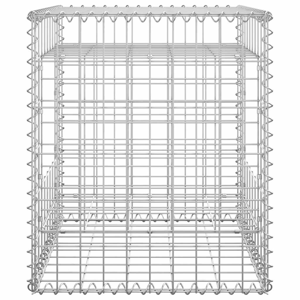 Gabionensäulen 2 Stk. 50x50x60 cm Eisen