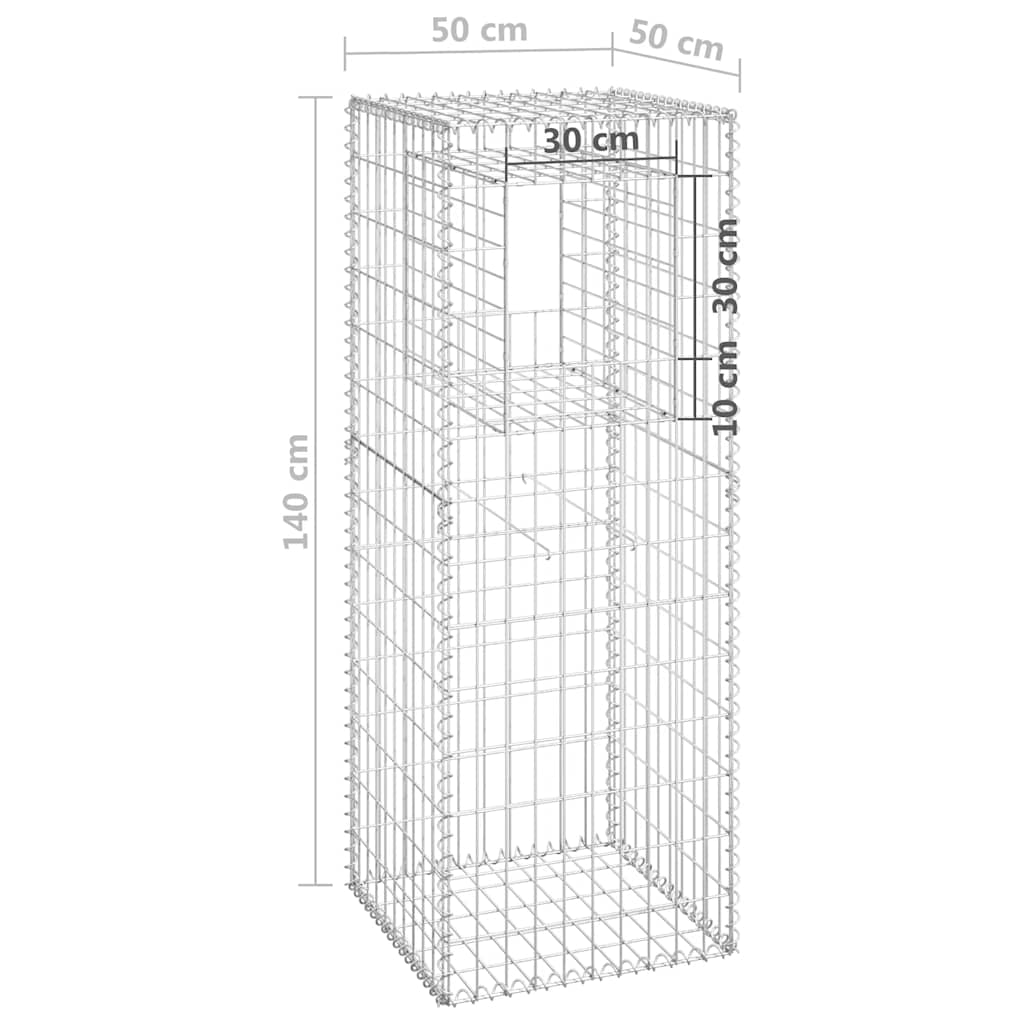 Gabionensäule 50x50x140 cm Eisen
