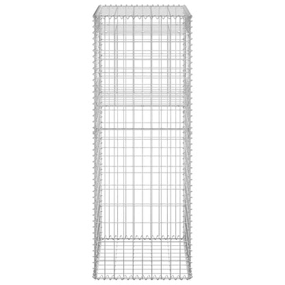 Gabionensäulen 2 Stk. 50x50x140 cm Eisen