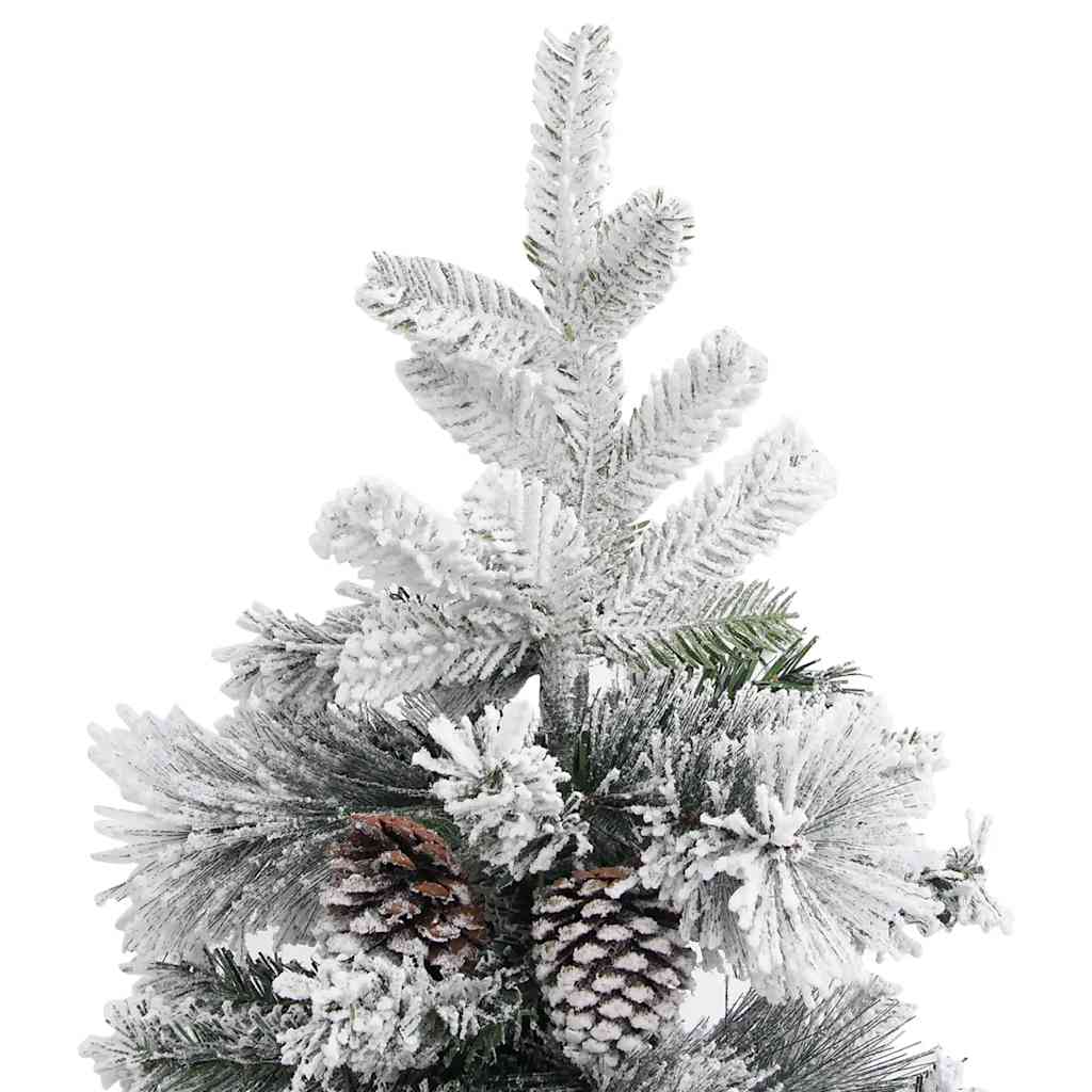 Weihnachtsbaum mit Zapfen Beschneit 195 cm PVC & PE
