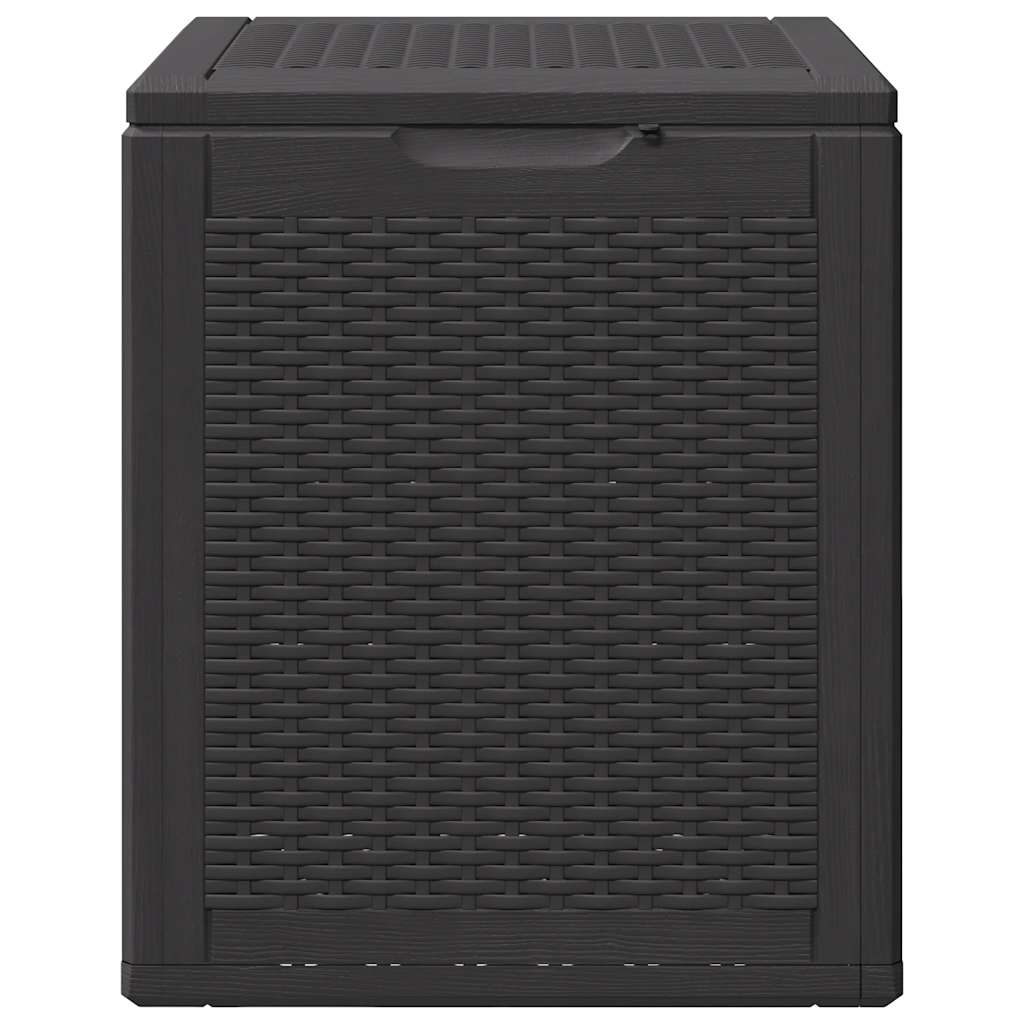 Garten-Aufbewahrungsbox 90 L Schwarz PP Rattan