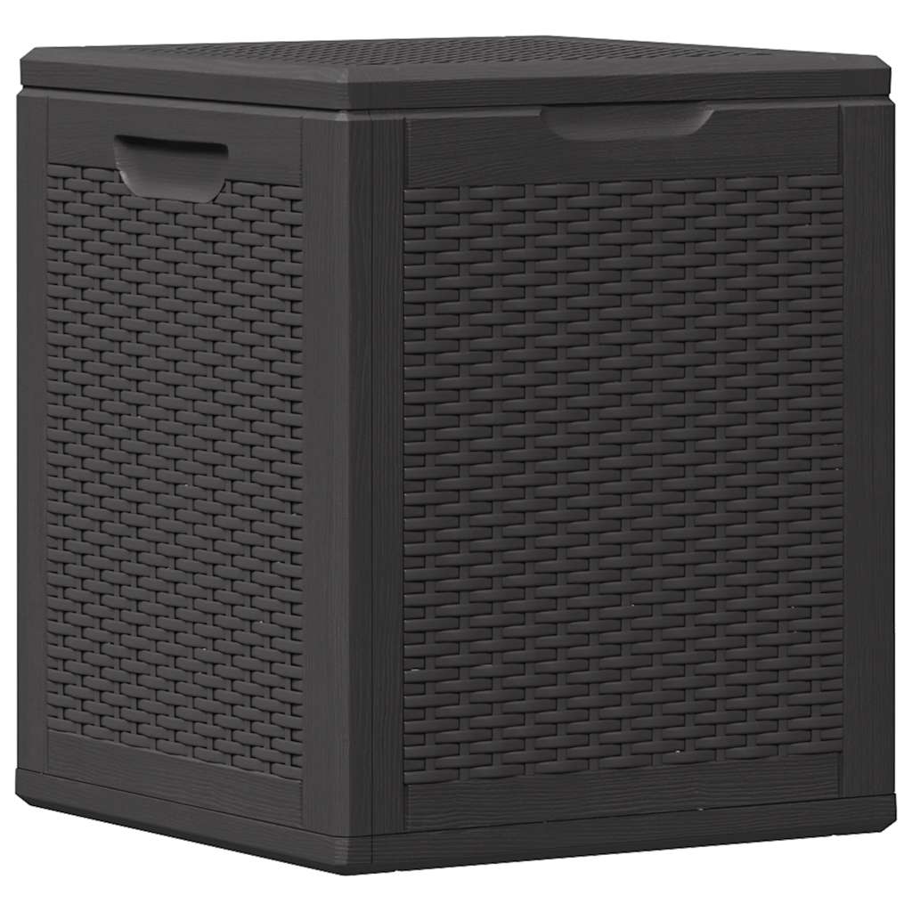 Garten-Aufbewahrungsbox 90 L Schwarz PP Rattan