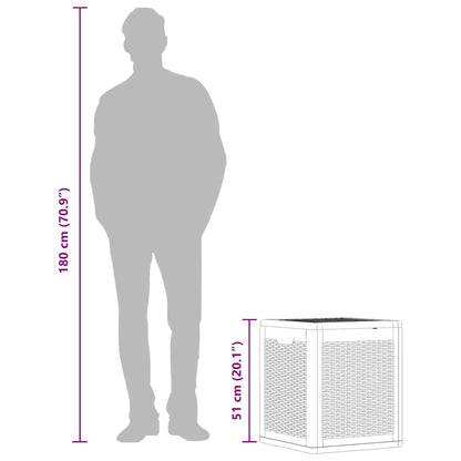 Garten-Aufbewahrungsbox 90 L Schwarz PP Rattan