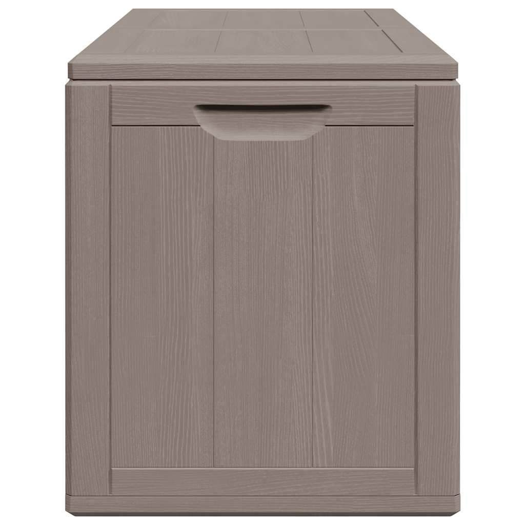 Garten-Aufbewahrungsbox 180 L Braun PP-Holzoptik
